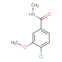 Chemical structure of 4-chloro-3-methoxy-N-methylbenzamide - CSSB00009828904