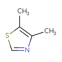 Chemical structure of 4,5-dimethyl-1,3-thiazole - CSSB00011218508