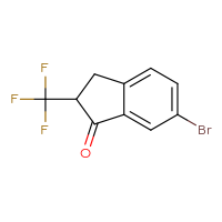 Chemical structure of 6-bromo-2-(trifluoromethyl)-2,3-dihydro-1H-inden-1-one - CSSB00010187921