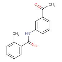 Chemical structure of N-(3-acetylphenyl)-2-methylbenzamide - CSSB00000383919