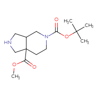 Chemical structure of 5-tert-butyl 7a-methyl octahydro-1H-pyrrolo[3,4-c]pyridine-5,7a-dicarboxylate - CSSB02127025285