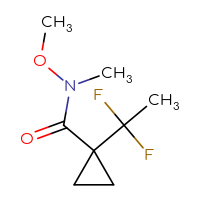 Chemical structure of 1-(1,1-difluoroethyl)-N-methoxy-N-methylcyclopropane-1-carboxamide - CSSB00018289115