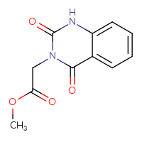 Chemical structure of methyl 2-(2,4-dioxo-1,2,3,4-tetrahydroquinazolin-3-yl)acetate - CSSB00046133084