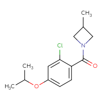 Chemical structure of 1-[2-chloro-4-(propan-2-yloxy)benzoyl]-3-methylazetidine - CSSB02005443416