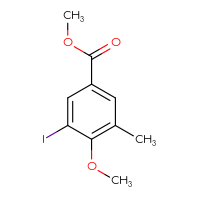 Chemical structure of methyl 3-iodo-4-methoxy-5-methylbenzoate - CSSB00118799544