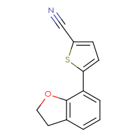 Chemical structure of 5-(2,3-dihydro-1-benzofuran-7-yl)thiophene-2-carbonitrile - CSSB01415722983