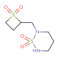Chemical structure of 2-[(1,1-dioxo-1λ⁶-thietan-2-yl)methyl]-1λ⁶,2,6-thiadiazinane-1,1-dione - CSMB20505127335