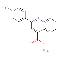 Chemical structure of methyl 2-(4-methylphenyl)quinoline-4-carboxylate - CSSB00025848595