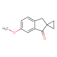 Chemical structure of 5'-methoxy-1',3'-dihydrospiro[cyclopropane-1,2'-inden]-3'-one - CSSB00000726959
