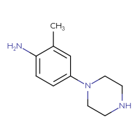 Chemical structure of 2-methyl-4-(piperazin-1-yl)aniline - CSSB00011617223