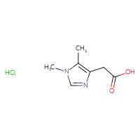 Chemical structure of 2-(1,5-dimethyl-1H-imidazol-4-yl)acetic acid hydrochloride - CSSB06354213779