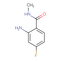Chemical structure of 2-amino-4-fluoro-N-methylbenzamide - CSSB00011810588