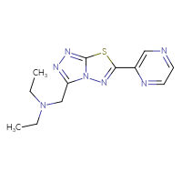 Chemical structure of diethyl({[6-(pyrazin-2-yl)-[1,2,4]triazolo[3,4-b][1,3,4]thiadiazol-3-yl]methyl})amine - CSSB00121607964