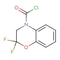 Chemical structure of 2,2-difluoro-3,4-dihydro-2H-1,4-benzoxazine-4-carbonyl chloride - CSSB14965857710
