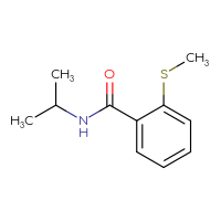 Chemical structure of 2-(methylsulfanyl)-N-(propan-2-yl)benzamide - CSSB00000157490