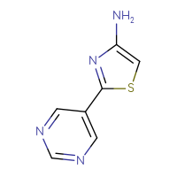Chemical structure of 2-(pyrimidin-5-yl)-1,3-thiazol-4-amine - CSSB00009876953