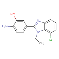 Chemical structure of 2-amino-5-(7-chloro-1-ethyl-1H-1,3-benzodiazol-2-yl)phenol - CSSB00000689089
