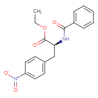Chemical structure of ethyl (2S)-3-(4-nitrophenyl)-2-(phenylformamido)propanoate - CSSB00134615369
