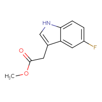 Chemical structure of methyl 2-(5-fluoro-1H-indol-3-yl)acetate - CSSB00000143245