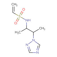 Chemical structure of N-[3-(1H-1,2,4-triazol-1-yl)butan-2-yl]ethene-1-sulfonamide - CSSB21332119055