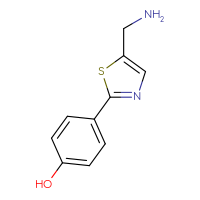 Chemical structure of 4-[5-(aminomethyl)-1,3-thiazol-2-yl]phenol - CSSB00011446966