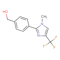 Chemical structure of {4-[1-methyl-4-(trifluoromethyl)-1H-imidazol-2-yl]phenyl}methanol - CSSB14929215348