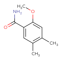 Chemical structure of 2-methoxy-4,5-dimethylbenzamide - CSSB00009842874
