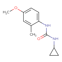 Chemical structure of 3-cyclopropyl-1-(4-methoxy-2-methylphenyl)urea - CSSB00005703993