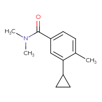 Chemical structure of 3-cyclopropyl-N,N,4-trimethylbenzamide - CSSB02284459386