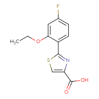 Chemical structure of 2-(2-ethoxy-4-fluorophenyl)-1,3-thiazole-4-carboxylic acid - CSSB00102825296