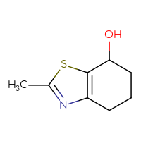 Chemical structure of 2-methyl-4,5,6,7-tetrahydro-1,3-benzothiazol-7-ol - CSSB00000755264