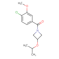 Chemical structure of 1-(4-chloro-3-methoxybenzoyl)-3-(propan-2-yloxy)azetidine - CSSB00080085745