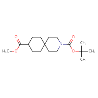 Chemical structure of 3-tert-butyl 9-methyl 3-azaspiro[5.5]undecane-3,9-dicarboxylate - CSSB00134616376