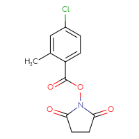 Chemical structure of 2,5-dioxopyrrolidin-1-yl 4-chloro-2-methylbenzoate - CSSB02172879267
