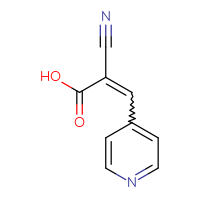 Chemical structure of 2-cyano-3-(pyridin-4-yl)prop-2-enoic acid - CSSB00116292773