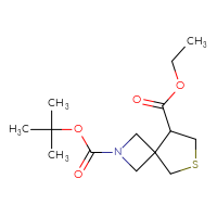 Chemical structure of 2-tert-butyl 8-ethyl 6-thia-2-azaspiro[3.4]octane-2,8-dicarboxylate - CSSB00045350850
