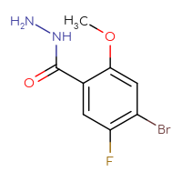 Chemical structure of 4-bromo-5-fluoro-2-methoxybenzohydrazide - CSSB00010827346