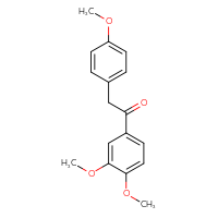 Chemical structure of 1-(3,4-dimethoxyphenyl)-2-(4-methoxyphenyl)ethan-1-one - CSSB00121718374