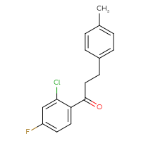 Chemical structure of 1-(2-chloro-4-fluorophenyl)-3-(4-methylphenyl)propan-1-one - CSSB00020570809