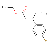 Chemical structure of ethyl 3-(4-fluorophenyl)pentanoate - CSSB00010741095