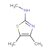 Chemical structure of N,4,5-trimethyl-1,3-thiazol-2-amine - CSSB00000169174