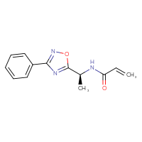 Chemical structure of N-[(1S)-1-(3-phenyl-1,2,4-oxadiazol-5-yl)ethyl]prop-2-enamide - CSSB21332166537