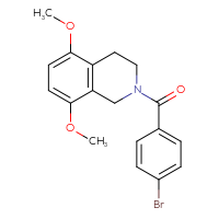Chemical structure of 2-(4-bromobenzoyl)-5,8-dimethoxy-1,2,3,4-tetrahydroisoquinoline - CSSB05829320084