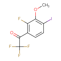 Chemical structure of 2,2,2-trifluoro-1-(2-fluoro-4-iodo-3-methoxyphenyl)ethan-1-one - CSSB21323058526
