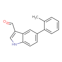 Chemical structure of 5-(2-methylphenyl)-1H-indole-3-carbaldehyde - CSSB02169557592