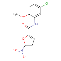 Chemical structure of N-(5-chloro-2-methoxyphenyl)-5-nitrofuran-2-carboxamide - CSSB00026319296