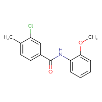 Chemical structure of 3-chloro-N-(2-methoxyphenyl)-4-methylbenzamide - CSSB00047646905