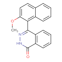 Chemical structure of 4-(2-methoxynaphthalen-1-yl)-1,2-dihydrophthalazin-1-one - CSSB06592388005