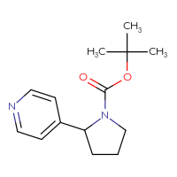 Chemical structure of tert-butyl 2-(pyridin-4-yl)pyrrolidine-1-carboxylate - CSSB00011924088