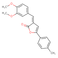 Chemical structure of (3Z)-3-[(3,4-dimethoxyphenyl)methylidene]-5-(4-methylphenyl)-2,3-dihydrofuran-2-one - CSSB00159999267